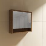 Venice 900 Mirror Cabinet in Walnut - Image 2