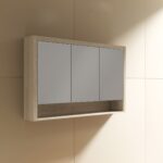 Venice 1200 Mirror Cabinet in Oak - Image 2