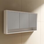 Venice 1500 Mirror Cabinet in Matt White - Image 2