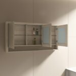 Venice 900 Mirror Cabinet in Oak - Image 3