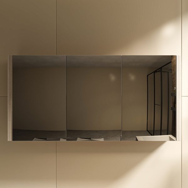 Tiana 1500 Mirror Cabinet in Oak 1