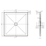 SMC Shower Base 90x90cm Centre Outlet - Image 3
