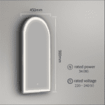 LED Mirror--Arch with Aluminum Frame - Image 4