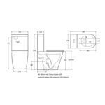 Toilet with Rimless Flushing A3981 - Image 2