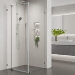 Frameless Pivot Door Shower Screen & Return - Image 5
