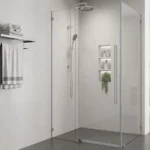 Frameless Pivot Door Shower Screen & Return - Image 4