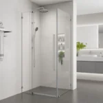 Frameless Pivot Door Shower Screen & Return