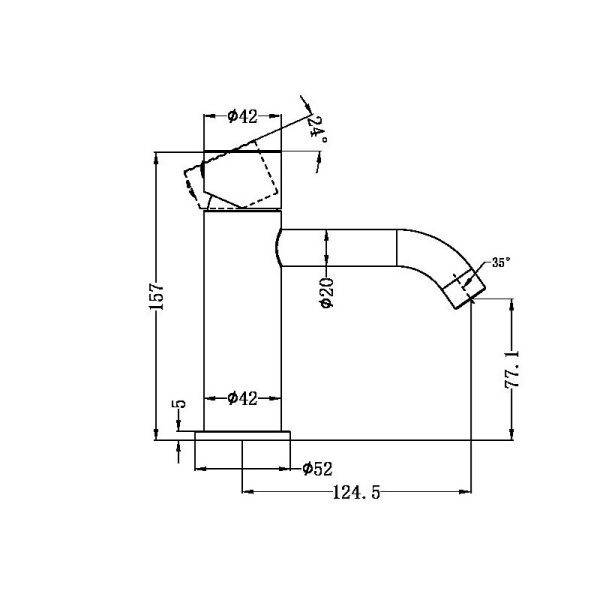 NERO Zen SS316L Basin Mixer Handless 5