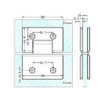 Nero 180 Degree Glass To Glass Shower Hinge (10mm Glass) - Image 8