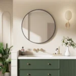 Brooklyn Round Mirror with Aluminum Frame 600/700/900mm - Image 2