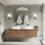 Brooklyn Round Mirror with Aluminum Frame 600/700/900mm - Image 6