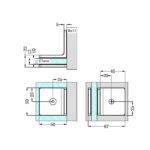 Nero 90 Degree Glass to Wall Bracket (10mm Glass) - Image 8