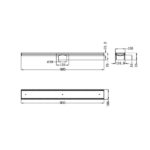 NERO 900mm Tile Insert V Channel Floor Grate 89mm Outlet - Image 7