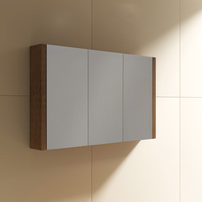Tiana 1200 Mirror Cabinet in Walnut