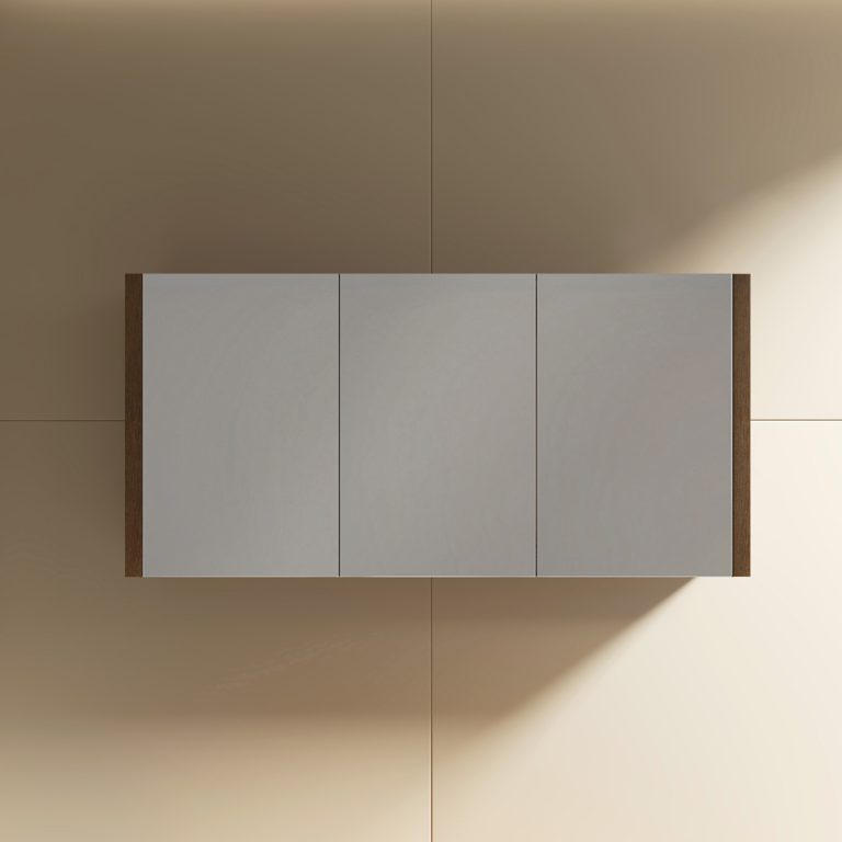 Tiana 1500 Mirror Cabinet in Walnut