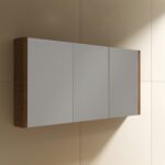 Tiana 1500 Mirror Cabinet in Walnut