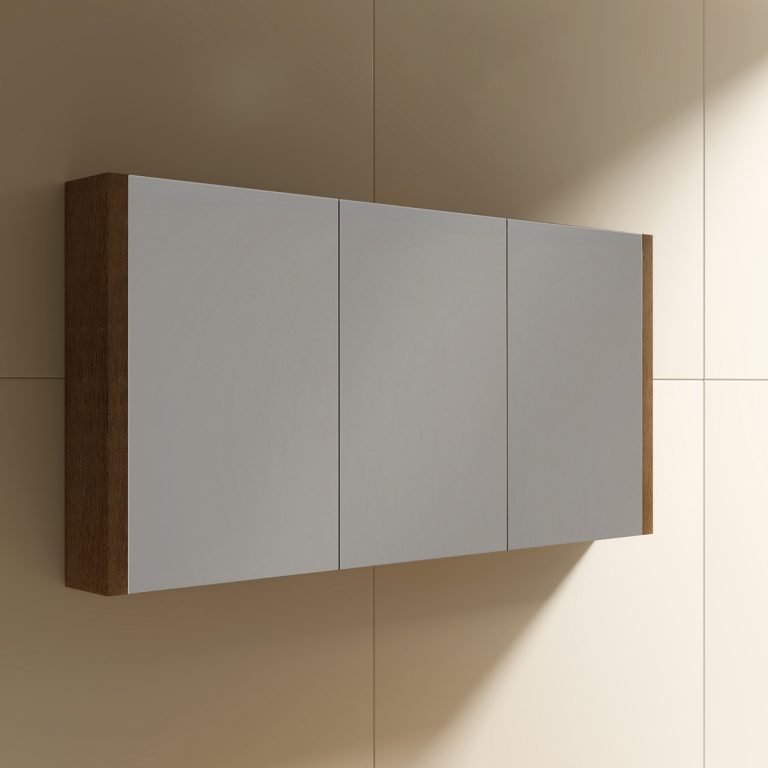 Tiana 1500 Mirror Cabinet in Walnut