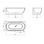Vera Corner Freestanding Bath 1500/1700mm - Image 4