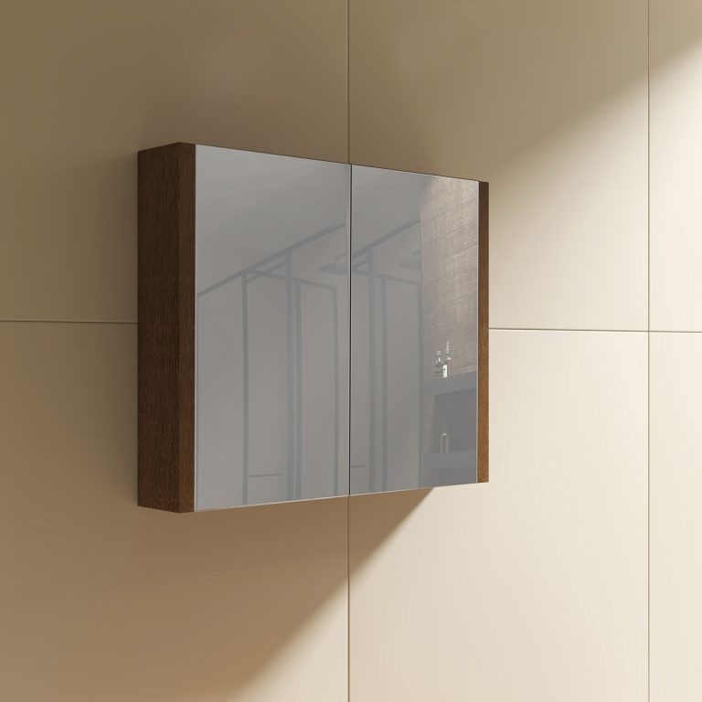 Tiana 900 Mirror Cabinet in Walnut