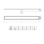 SS316L 800mm Tile Insert Floor Channel Grate 50mm Outlet - Image 4