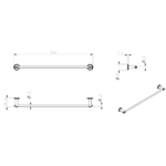 BELLA VISTA Mica Heritage Single Towel Rail 600mm - Image 7