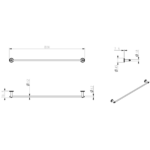 BELLA VISTA Mica Heritage Single Towel Rail 800mm - Image 7
