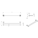 BELLA VISTA Mica Heritage Double Towel Rail 600mm - Image 7