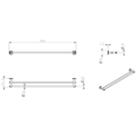 BELLA VISTA Mica Heritage Double Towel Rail 800mm - Image 7