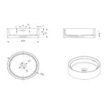 Thyra Stone Basin 380x380x125mm - Image 8