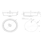 Calypsa Stone Semi Inset Basin 430x430x135 - Image 7