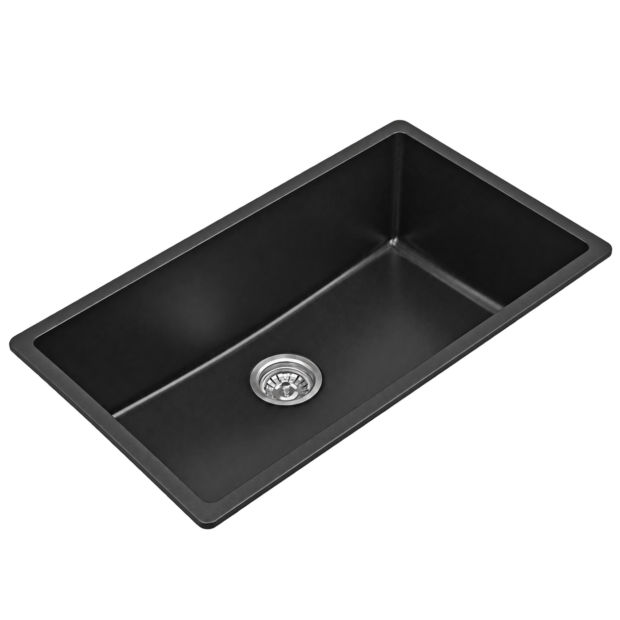 Fomos Single 3 Granite Kitchen Sink 790 x 460mm Single Bowl - Image 1