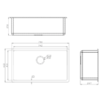 Granite Kitchen Sink 790 x 460mm Single Bowl - Image 4