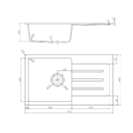 Granite Kitchen Sink 770 x 440mm - Image 3